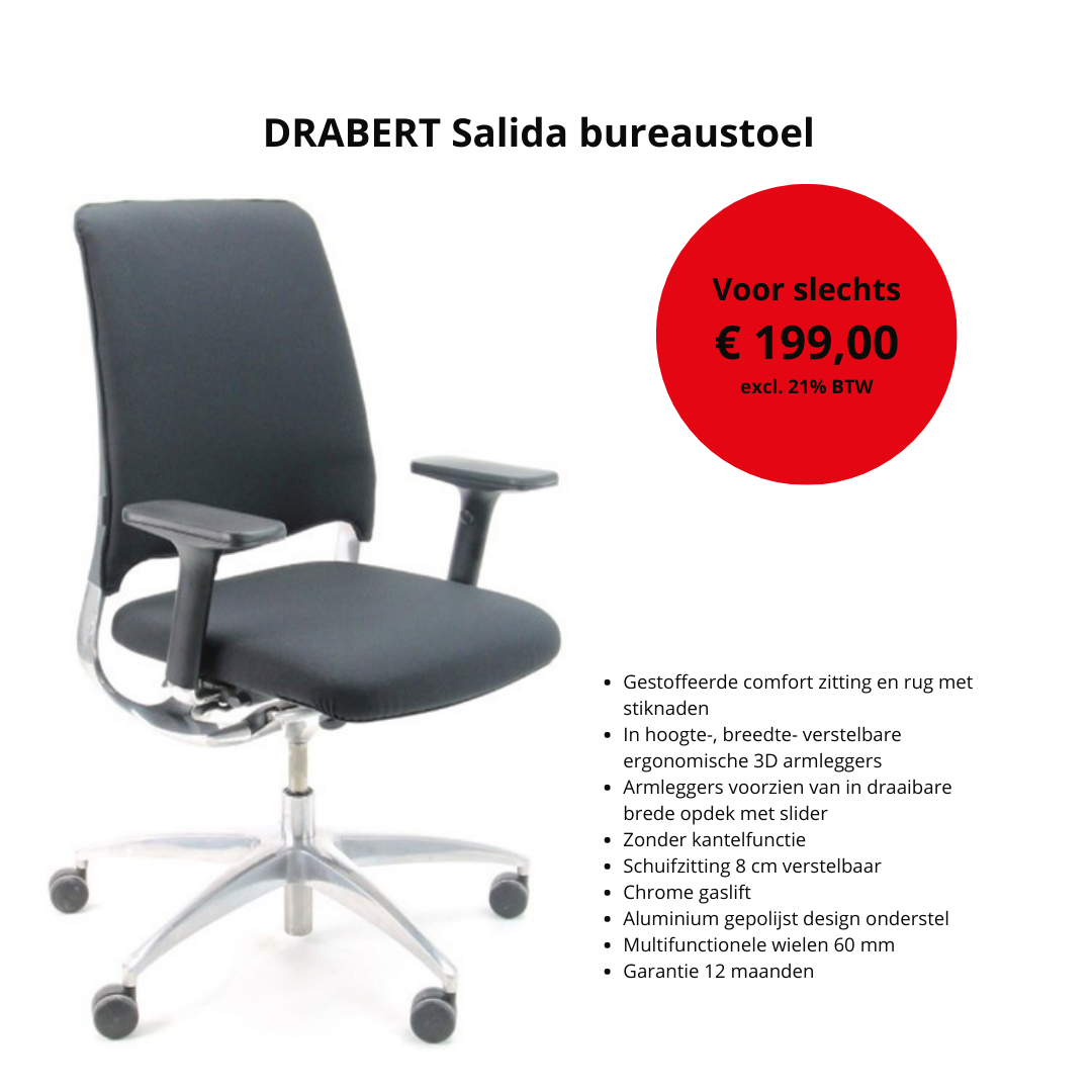 PLUZ+ Refurbished bureaustoel - DRABERT Salida bureaustoel